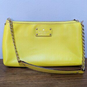 Kate Spade yellow leather shoulder bag